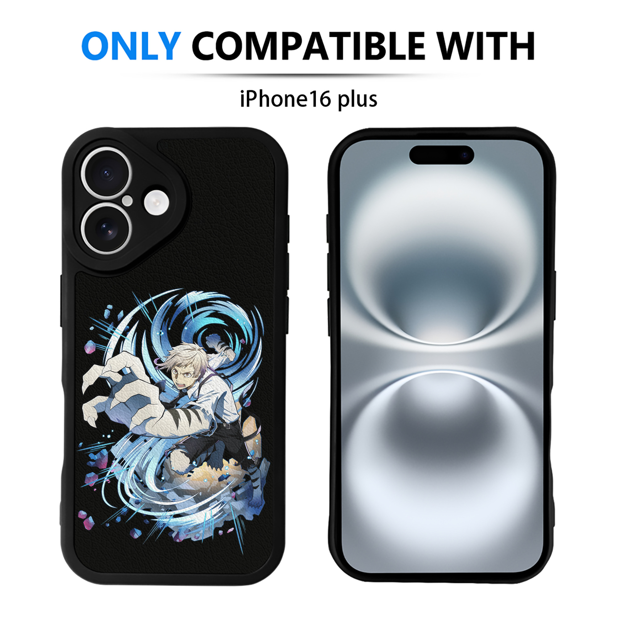 （画像用） 文豪ストレイドッグス Bungo Stray Dogs 【iPhone 16シリーズ対応】シリコンスマホケース（レザー調） 材質：シリコン